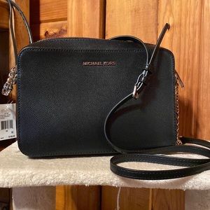 Micheal Kors Black Leather Bag